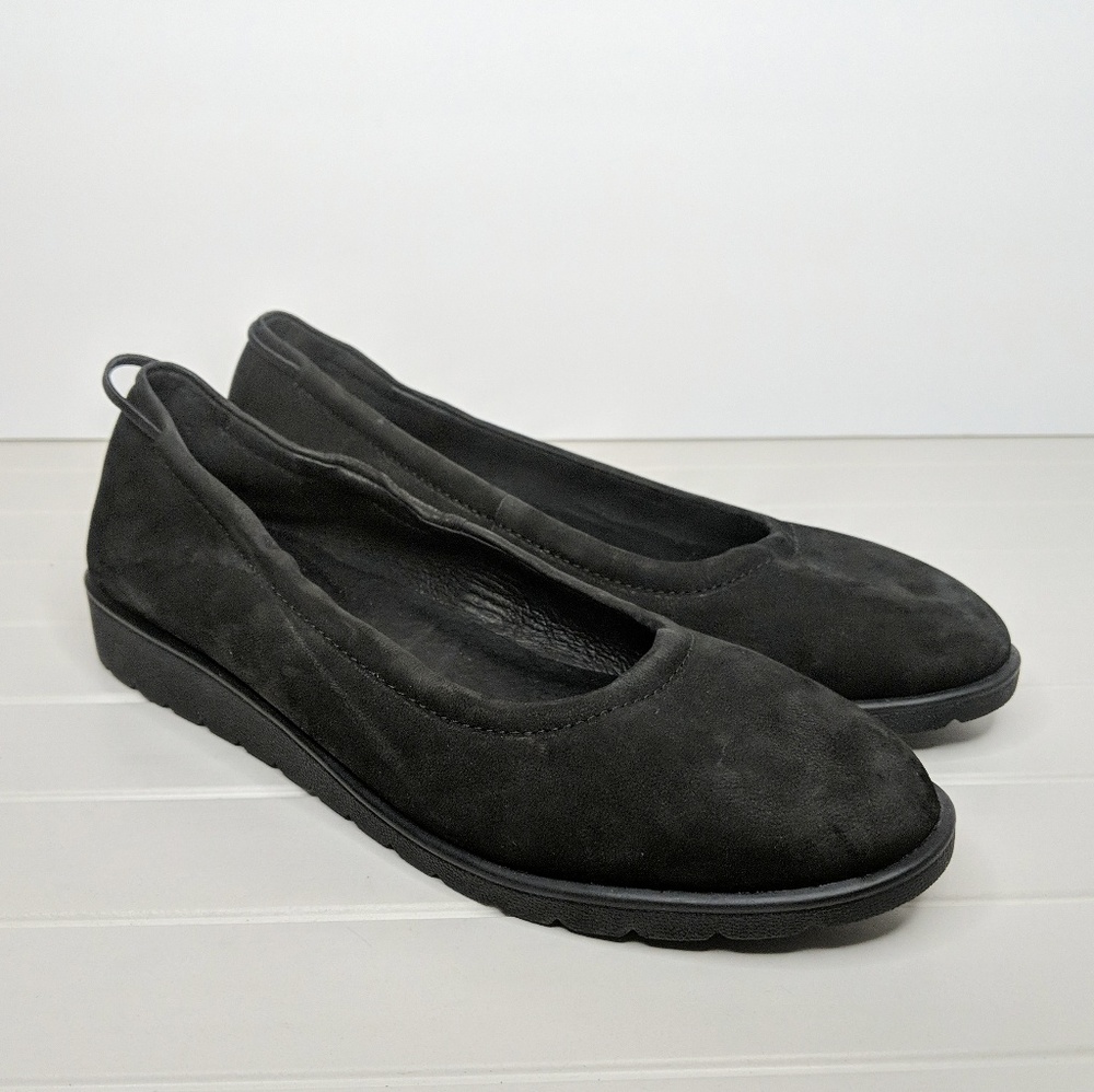 Eileen Fisher Black Humor Ballet Flat Suede 7.5